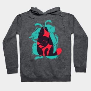 Cat shapes - Funny Cute Kitty - Modern Art Hoodie